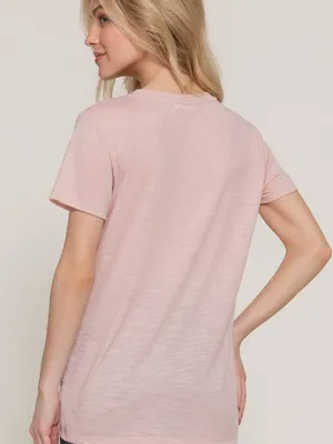 Active USA NWT Short Sleeve Round Neck with Pocket Pale Pink Size Small thumbnail 2