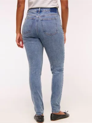 Abercrombie & Fitch Curve Love High Rise Modern Skinny Jeans Light thumbnail 4