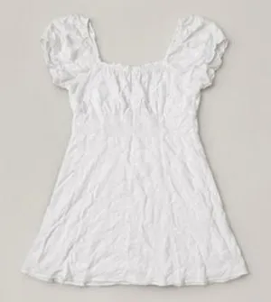 LA Hearts White Puff Sleeve Milkmaid Mini Dress Coquette Cottagecore XL thumbnail 1
