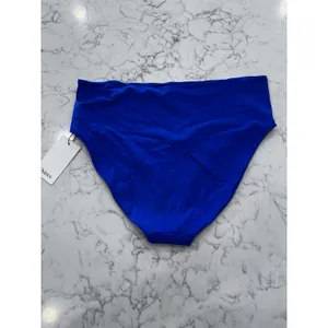 NWT Quince Electric Blue Italian High Rise Bikini Bottoms Size XL thumbnail 2