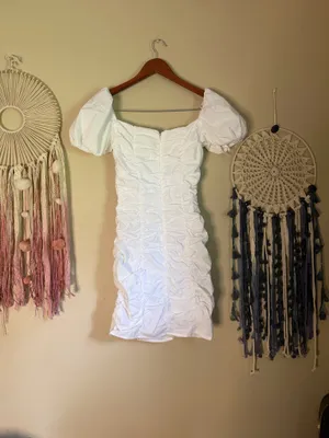 superdown Rumor Ruched Mini Dress White Size XS thumbnail 4