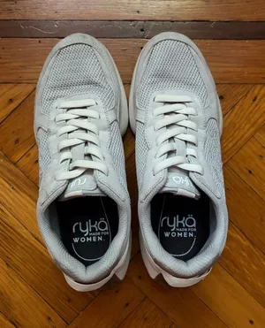 Ryka Light Gray Mesh Lace-Up Sneakers Size 6 1/2 thumbnail 1