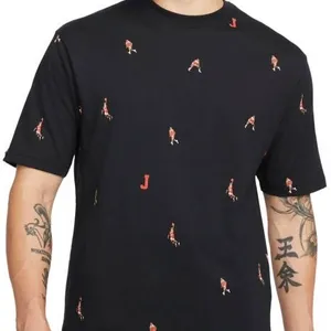 Michael Jordan All Over Print Basketball Black Graphic Short Sleeve T-shirt thumbnail 1