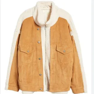 NWT BLANKNYC Faux Suede & Faux Shearling Trucker Jacket Small, CATCH ME OUTSIDE thumbnail 11