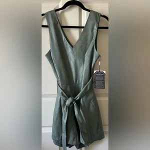 Anthropologie Avec Les‎ Filles Faux Leather Cross Back Fairycore Romper Sz S Grunge thumbnail 9
