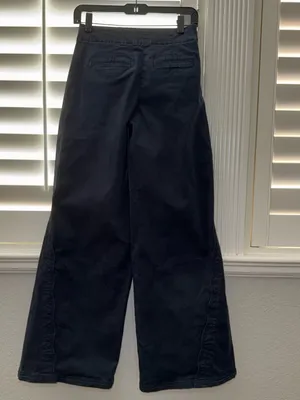 Anthropologie Maeve Scallop Wide-Leg Pants Size 24 Black thumbnail 8