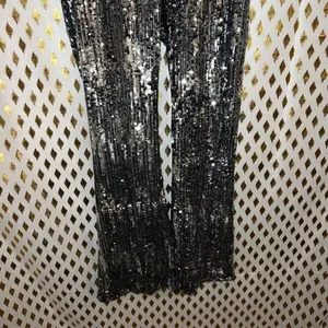 Disco pants full sequin pants silver mirror sequined bootcut flared dress pants thumbnail 4