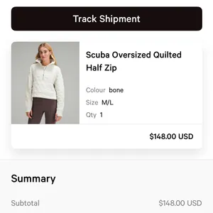 Scuba Oversized Quilted
Half Zip thumbnail 2