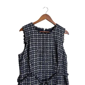 J.Crew Textured Tweed Houndstooth Sheath Dress Blue Womans 14 thumbnail 6