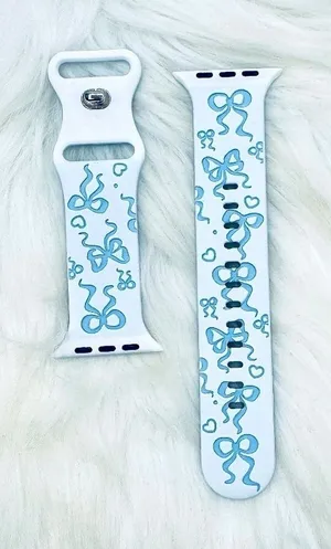 Blue Bow Design Apple Watch Bands 38mm 40mm 41mm thumbnail 1