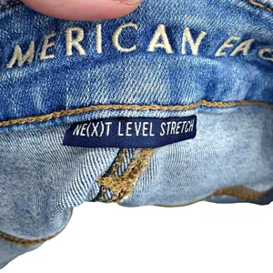 American Eagle Destroyed Ripped Hi Rise Jegging Next Level Stretch Sz 0 thumbnail 6