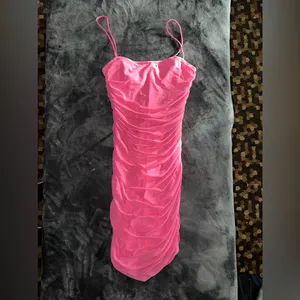 Superdown Emmie Mesh Mini Dress in Hot Pink Size Small thumbnail 4