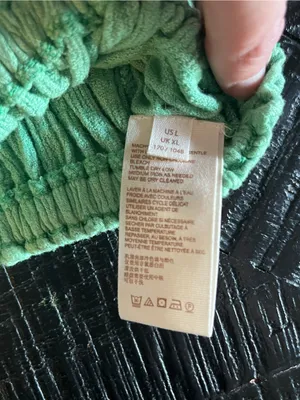 Free People Cora Lee Women’s Off-Shoulder Ruffle Ombre Green Blouse Size L thumbnail 4