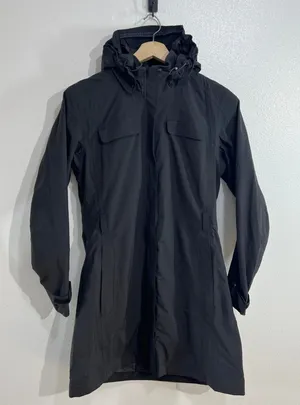 REI Black Hooded Insulated Parka Jacket Womens Medium Outdoor Coat No Belt‎ thumbnail 1
