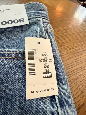 Aeropostale high-rise baggy jeans medium wash 000 NWT thumbnail 6