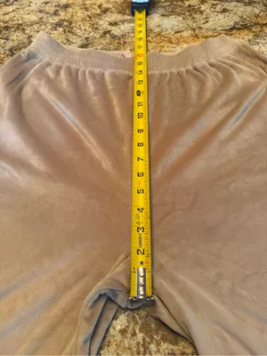 SKIMS Velour Wide Leg Pants Size Large L Color Beige thumbnail 11