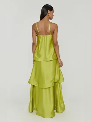 Show Me Your Mumu Ella Chartreuse Green Maxi Dress size Medium M NWOT thumbnail 5