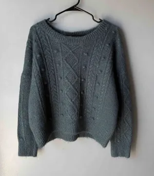 Old Navy XL Green Cable Knit Sweater Women’s Chunky Cozy Crewneck Pullover thumbnail 1