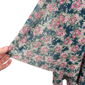 AFRM‎ Floral Print Maxi Dress Long Sleeve Wrap Medium Boho Sheer Wedding Guest thumbnail 12