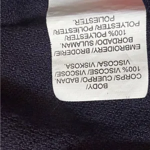 Lucky Brand Floral Embroidered V-Neck Top Navy blue L thumbnail 11
