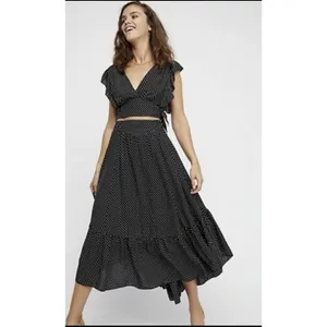 Free People Pretty Daze Black Polka Dot Two-Piece Set Women's XS thumbnail 2