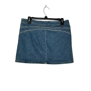 Levi's Women's Skirt Low Slouch Stretch Mini A-Line Denim‎ Blue Size Medium JR thumbnail 8
