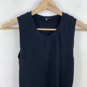 Wilfred Free Aritzia Womens Black Maxi Dress Size XS Sleeveless Slit Minimalist‎ thumbnail 3