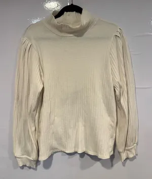 Cream‎ Bohme Ribbed Turtleneck Sweater thumbnail 1