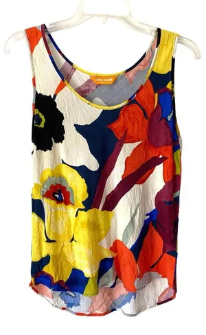 Jams World Honolulu Orchid Sleeveless Multicolor Floral Tank Top Medium Blouse thumbnail 1