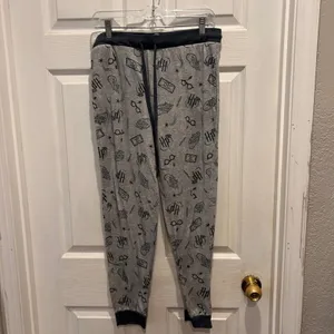 Harry Potter Pajama Set‎ Women's Gray Long Sleeve Top Pants Lounge Sleepwear M thumbnail 6