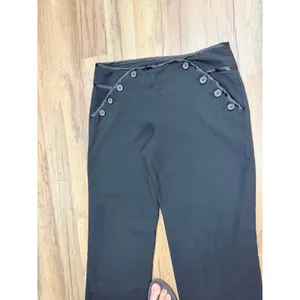 Alice Temperley for Target Black Wide‎ Leg Pants Women's 9 Button Detail thumbnail 3