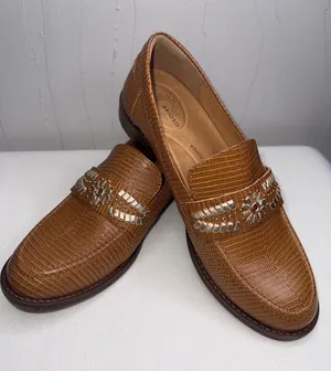Brioso Frisco Lizard-Embossed Leather Loafers thumbnail 1