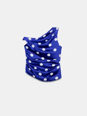 NWT ZARA POLKA DOT BOW TOP SIZE XS thumbnail 4