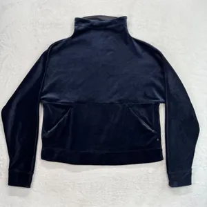 Prana Velour Pullover Funnel Neck Relaxed Fit Sweatshirt with Pockets XS‎ thumbnail 1
