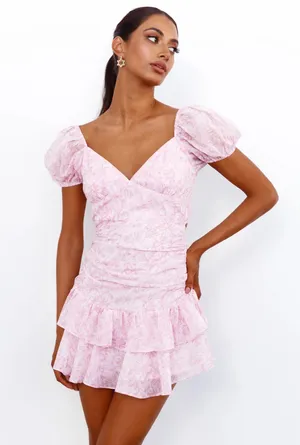 Hello Molly Pink Mini Dress thumbnail 1