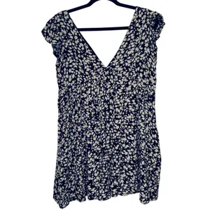 165 |Altar'd State Black Boho Cottagecore Floral‎ Ditsy Daisy V-Neck Small Dress thumbnail 2