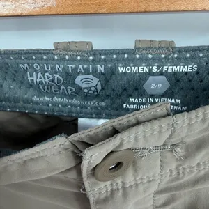 Mountain Hardwear khaki nylon hiking short women’s size 2 outdoor camping thumbnail 2