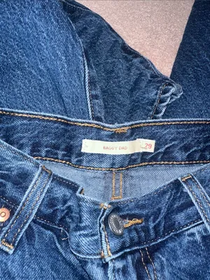 Levi’s Baggy Dad Dark Blue Wash Wide Leg Jeans thumbnail 4