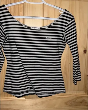 Guess Striped Top Off-The-Shoulder thumbnail 2