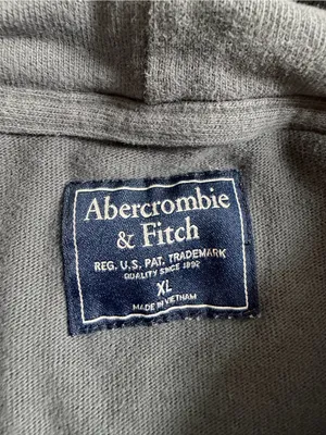 Abercrombie & Fitch XL Gray Paint Splatter Hoodie 100% Cotton Distressed thumbnail 3