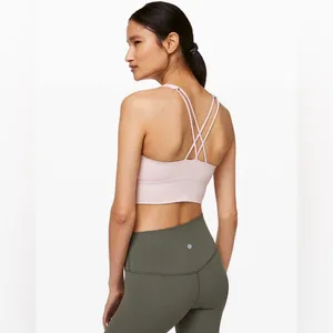 Lululemon Womens Free To Be Longline Sports Bra Flush Light Pink FUSP Sz 6 thumbnail 12
