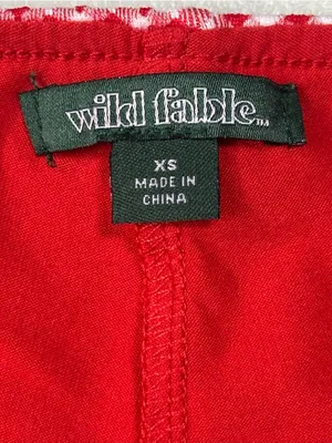 Wild Fable Red White Gingham Skort XS Mini Flare Pull-On Shorts Skirt NWT thumbnail 4