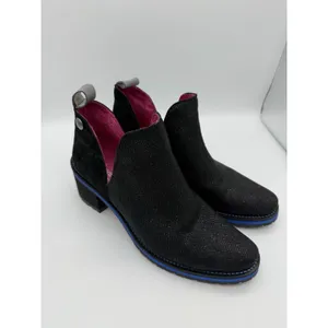 Chanii B Zippette Ankle Boots Womens 36 (5.5 US) Sparkle Floral Suede Whimsigoth thumbnail 8