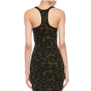 Faith Connexion Paris Wool Silk Leopard Camo‎ Jacquard Racerback Midi Dress L thumbnail 2