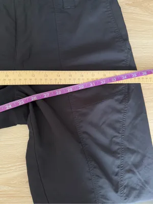 Patagonia women’s 12 Crop Pants mid rise Black outdoor hike trail thumbnail 8