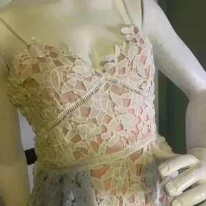 Unbranded Self-Portrait Lace Midi Dress White Size Small. thumbnail 5