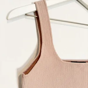 Glassons Square Neck Rib Tank Large Clean Girl Quiet Luxury Streetwear Basic Top thumbnail 2