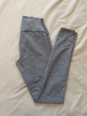 ALO YOGA | High-Waist Alosoft Lounge Leggings in the color Heather Gray thumbnail 2