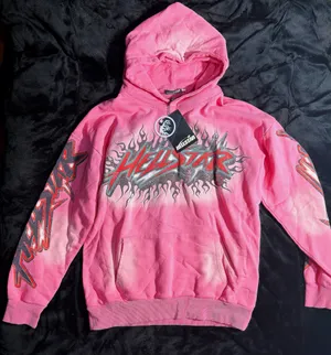 Pink Hellstar Brainwashed without brain hoodie Size M thumbnail 1