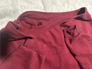 Santa Cruz Skateboards Burgundy Crewneck Hoodie with Logo Patch thumbnail 6